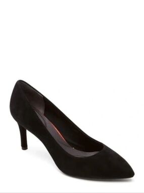 Rockport Cindy total Motion Black Suede Pointed-Toe Women's Pump Size 10